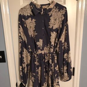 Blue floral free people dress